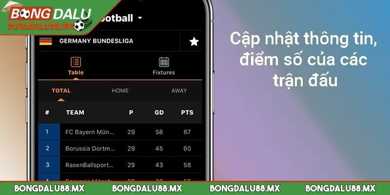 Livescore tại Bongdalu cập nhật tỷ số trực tuyến chính xác và nhanh chóng